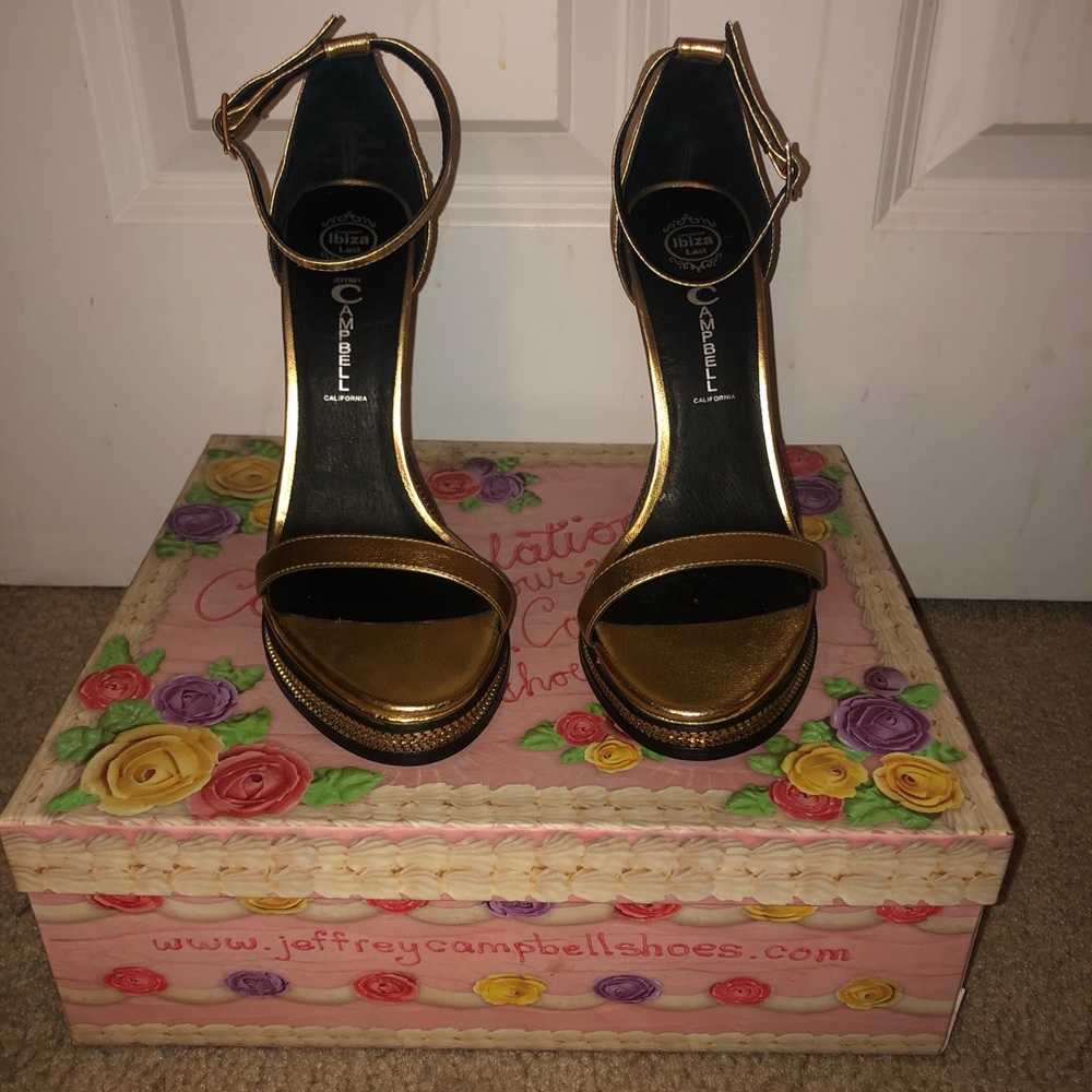 Jeffery Campbell Gold Heels